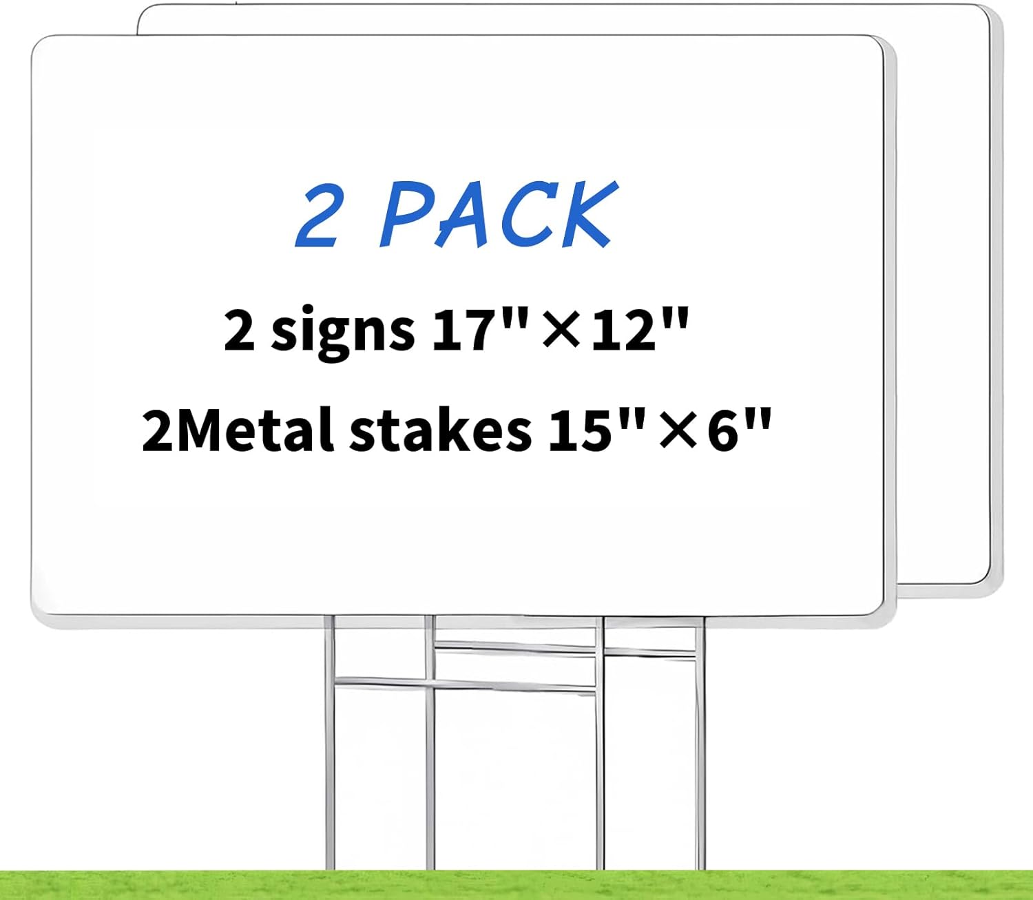 Yard Sign Blank - Blank Yard Signs with Stakes, GRS
