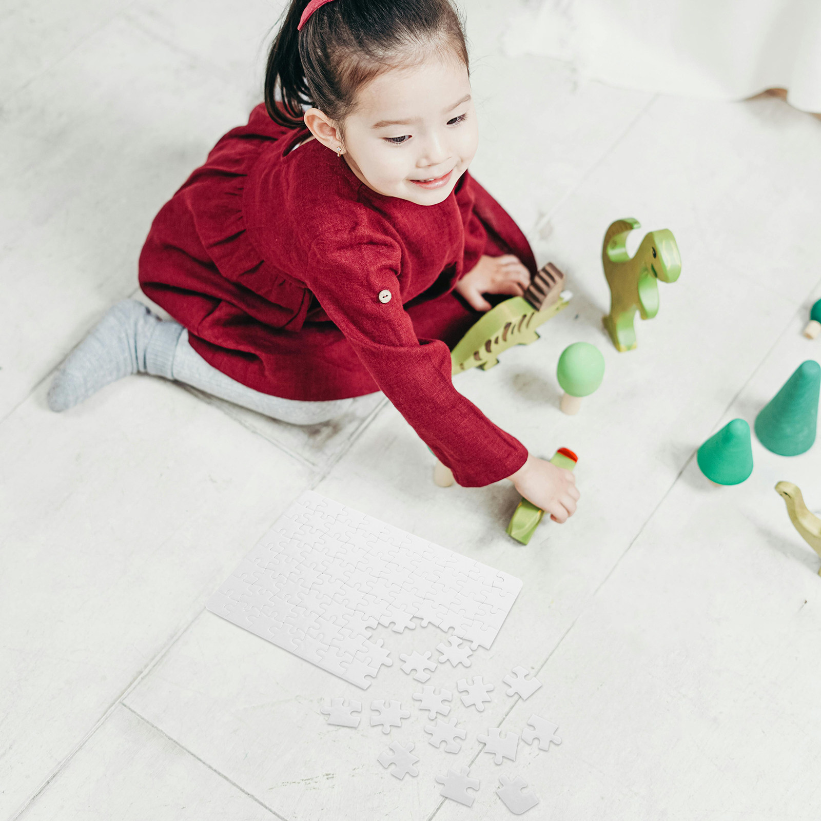 4 Sheets Sublimation Blank Puz - Puzzle Blank White บทวิจารณ์และราคา