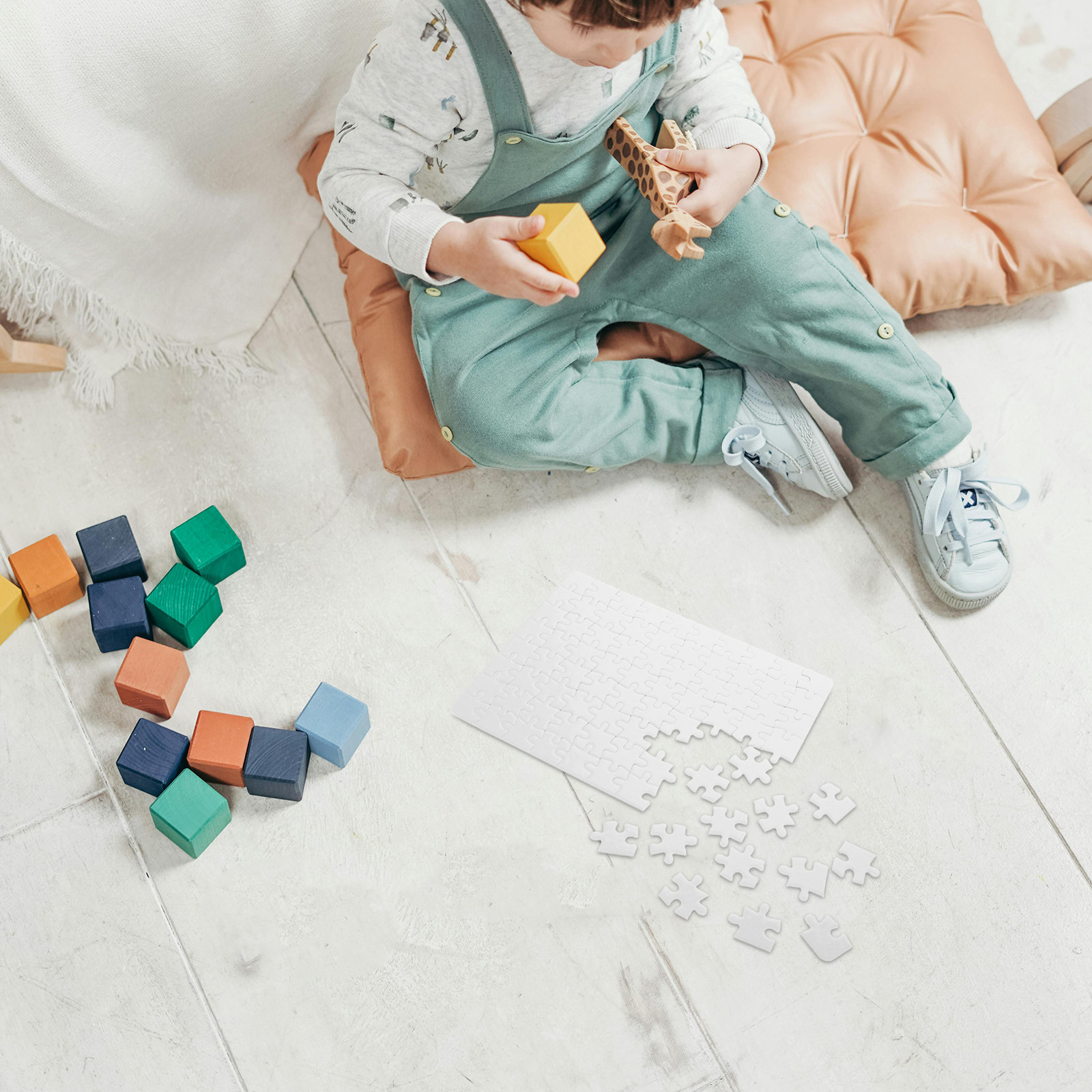 4 Sheets Blank Jigsaw Puzzle B - Puzzle Blank White บทวิจารณ์และราคา