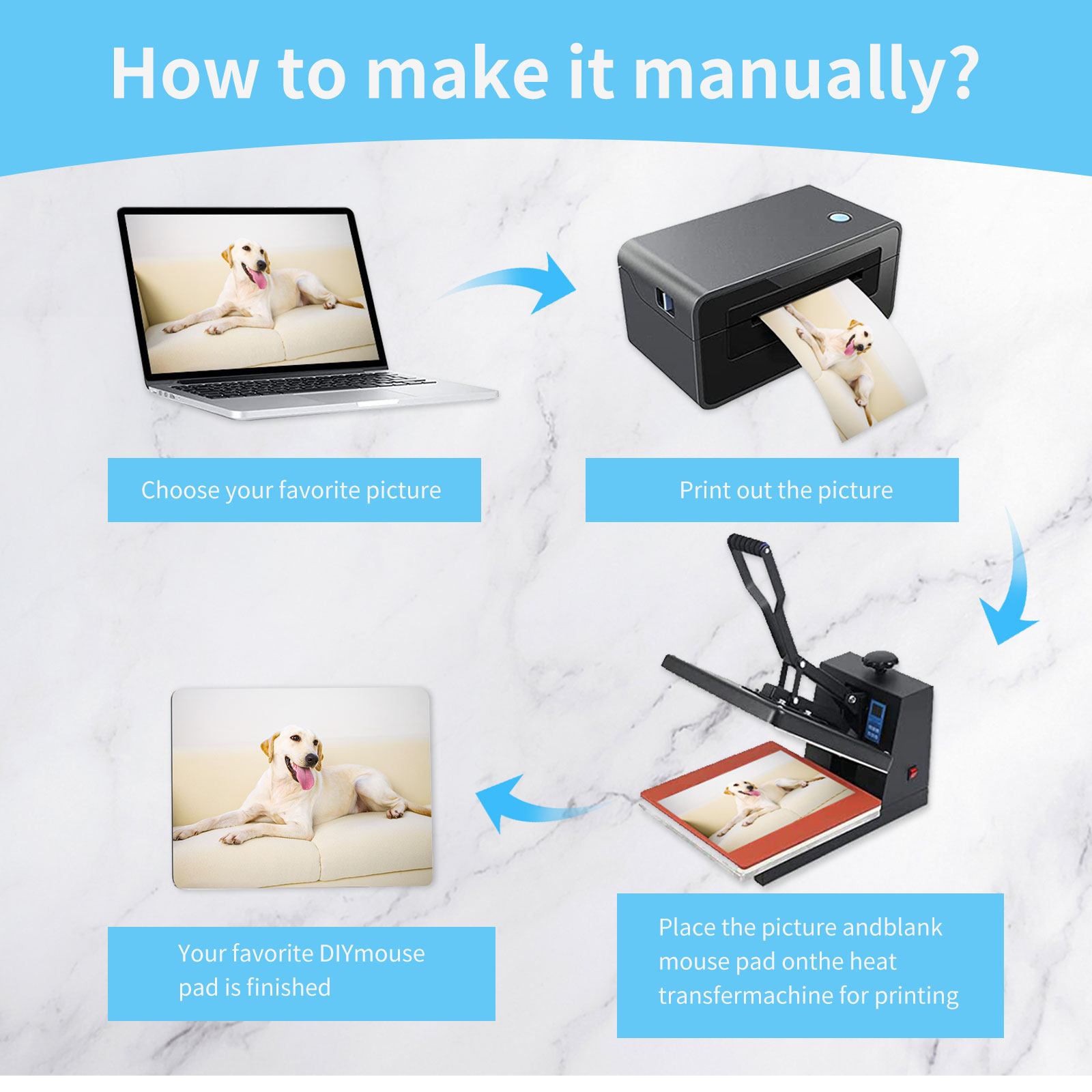 8pcs Sublimation Mouse Pad Bla - Mouse Pad Blank Sublimation บทวิจารณ์และราคา