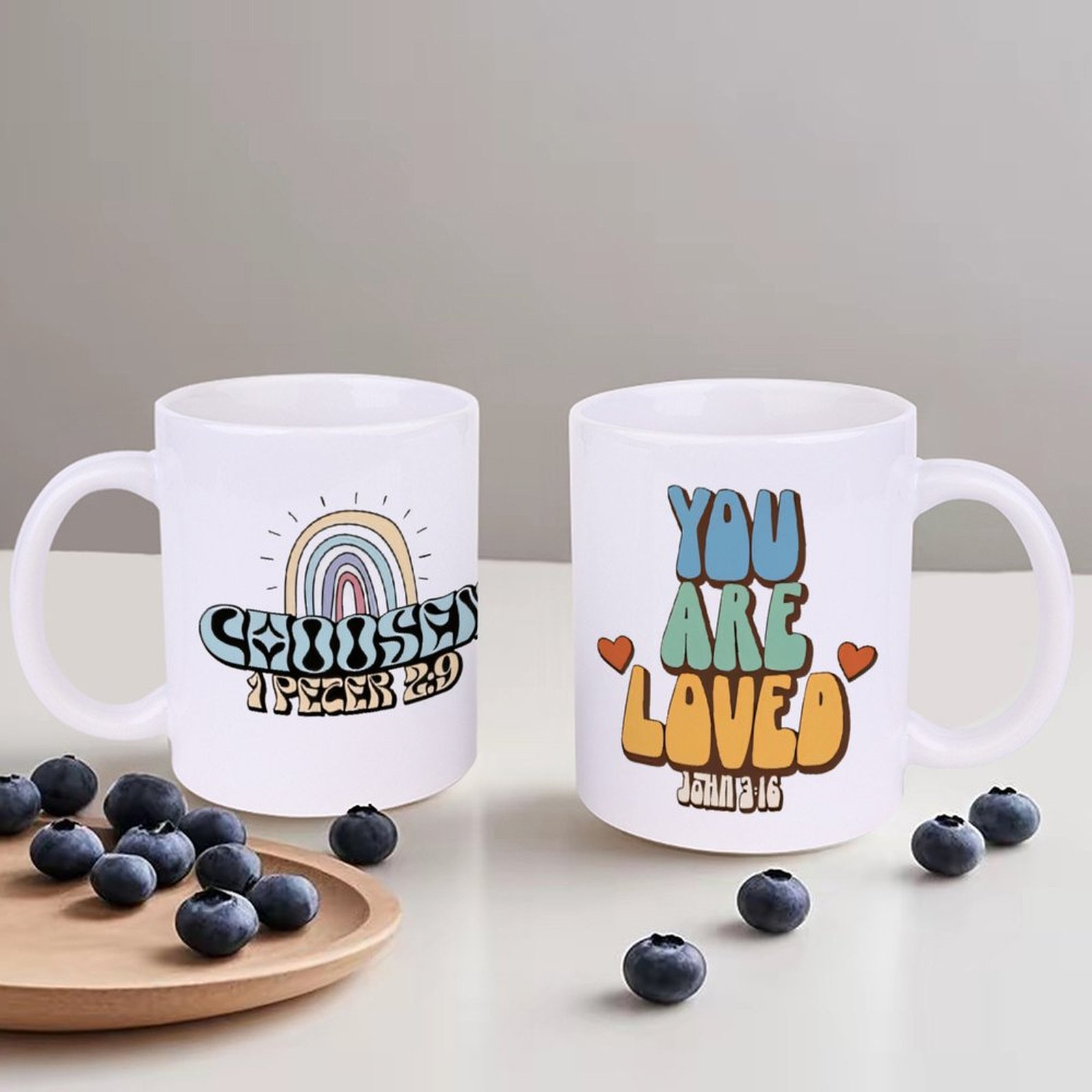 A Rainbow And A Rainbow With T - Sublimation Mug White บทวิจารณ์และราคา