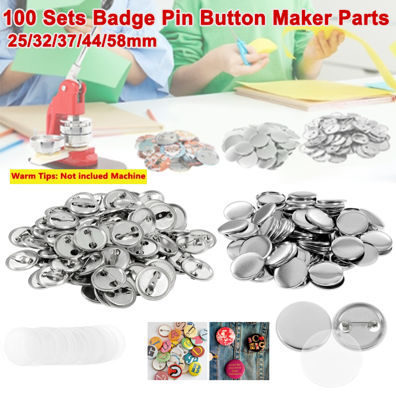 100 Sets Blank Badge Pin Butto - Button Badge Blank บทวิจารณ์และราคา