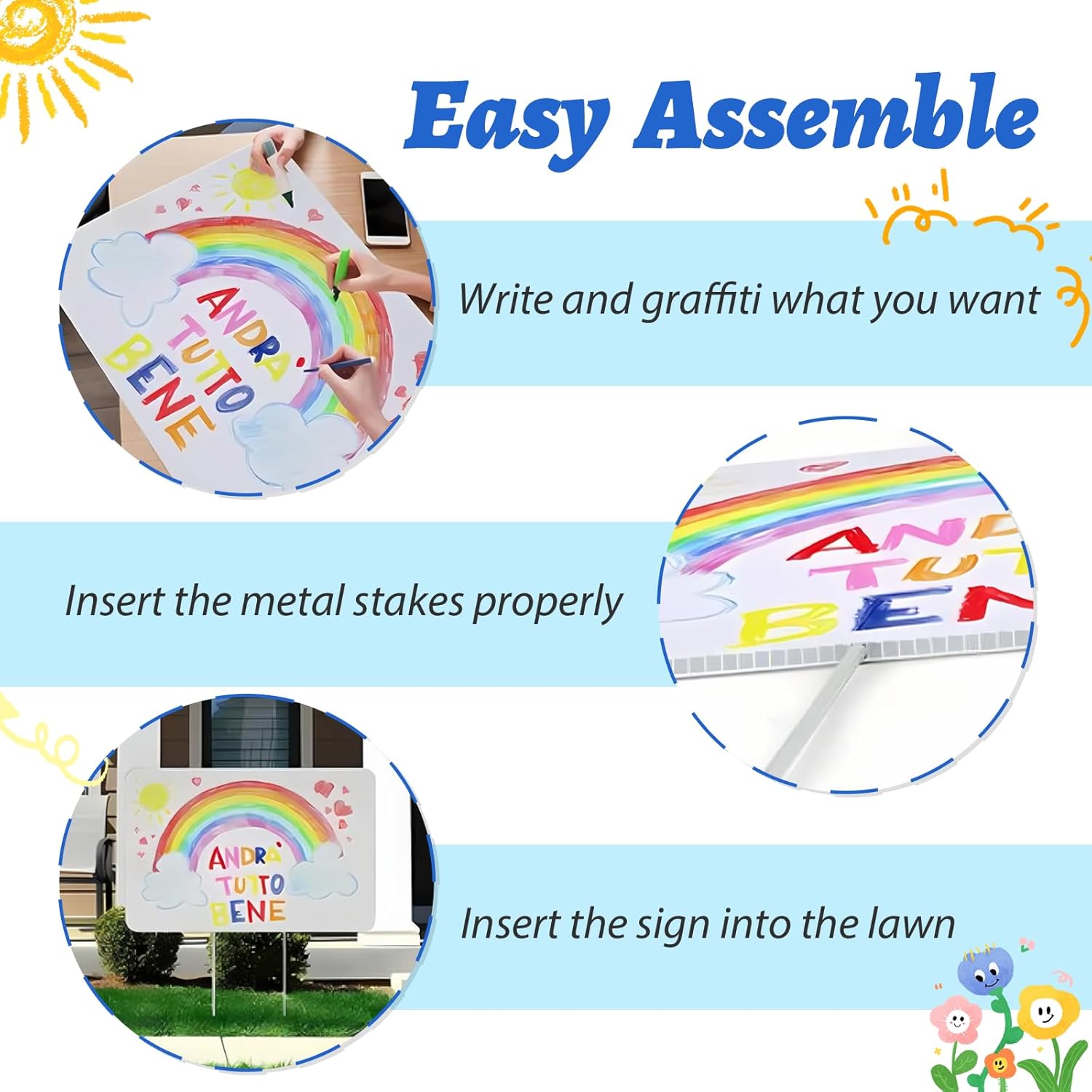 Blank Yard Signs with Stakes,  - Yard Sign Blank บทวิจารณ์และราคา
