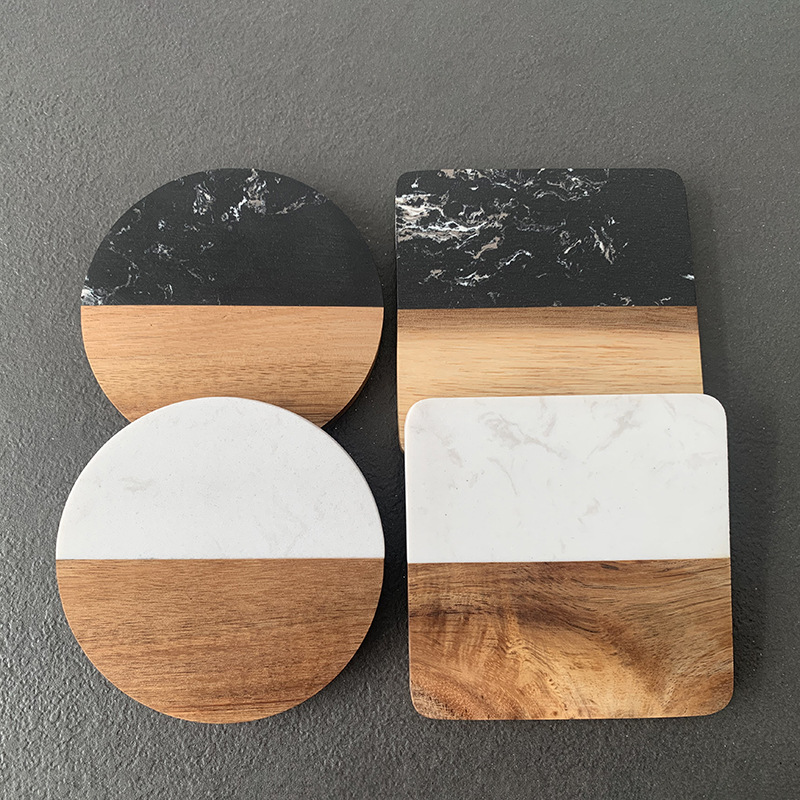 Marble Coaster Wood Stitching  - Coaster Sublimation Blank บทวิจารณ์และราคา