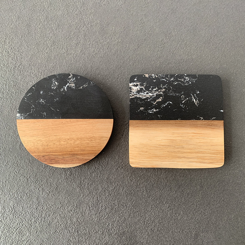 Marble Coaster Wood Stitching  - Coaster Sublimation Blank บทวิจารณ์และราคา