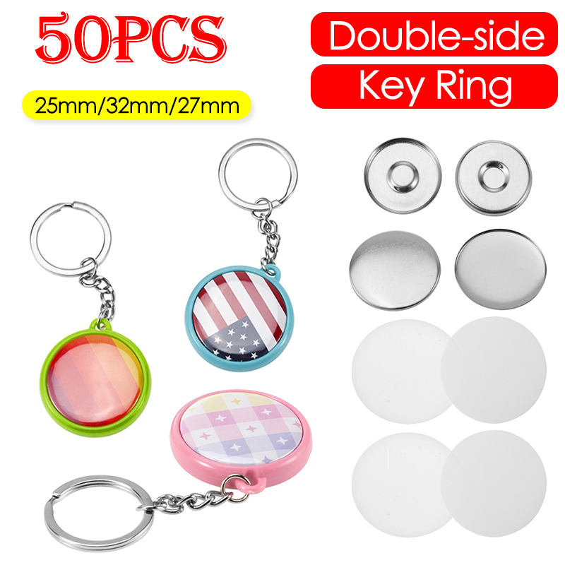 50pcs/Set 25mm 32mm 37mm Doubl - Button Badge Blank บทวิจารณ์และราคา